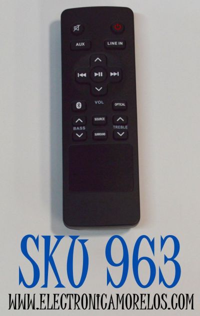 CONTROL REMOTO PARA BARRAS DE SONIDO / SISTEMAS DE CINE EN CASA DE LA MARCA RCA / NUMERO DE PARTE RTS7010B / RTS711B / RTS7630B / RTS739BWS / RTS7010B-E1 / RTS7010BE1 / CUENTA CON BOTONES ESPECIFICOS PARA FUNCIONES COMO BLUETOOTH / LINE IN / AUXI / SOURCE