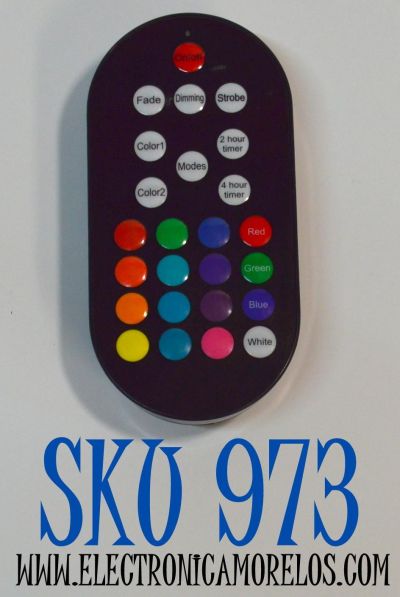 CONTROL REMOTO PARA USARSE CON LAS LUCES DE CAFE Y  LUCES DE PAISAJE ENBRIGHTEN SEASONS / PERMITE SELESCCIONAR COLORES SOLIDOS INDIVIDUALES / NUMERO DE PARTE RGB24 / RGB12 / RGB18 / RGB2T / Q0BRGBXYZA / 39112 / 37790/ 37791/ 41012 / 41015 / 41014 / 41366