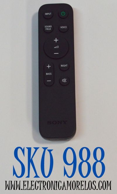 CONTROL REMOTO ORIGINAL SONY PARA BARRAS DE SONIDO / NUMERO DE PARTE RMT-AH513U / 21CH1C / NUMERO DE PARTE RMT-AH513U / 21CH1C / MODELO HT-S400 / HT-SC40 / HT-S2000 / HT-A8000 / SA-S400 / HT-SD40
