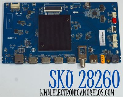 MAIN ORIGINAL PARA TV PHILIPS 4K UHD HDR ANDROID TV / NUMERO DE PARTE 02-1MTR17AMA-J02T / CV817-VH / 7.D817VH100000.0A4 / V8-MR17K01-LFV1415 / DMA8012596 / PANEL LVU550CSDX / DISPLAY ST5461D12-6 VER.2.2 / MODELO 55PUL7973/F7